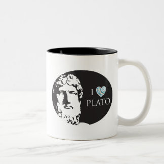 I Liebe-Plato-Tasse Zweifarbige Tasse
