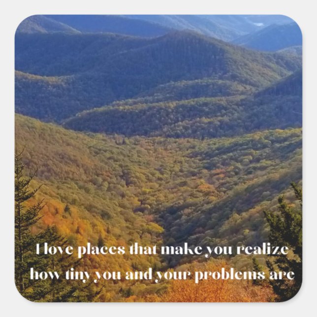 I Liebe platziert Square Sticker (Vorderseite)