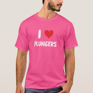 I Liebe Plungers - Herz - Klempner Toiletten T-Shirt