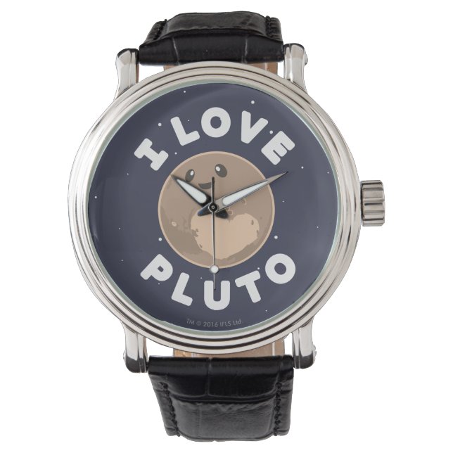 I Liebe Pluto Armbanduhr (Vorderseite)