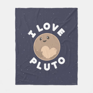 I Liebe Pluto Fleecedecke