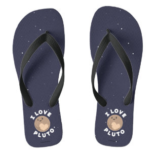 I Liebe Pluto Flip Flops