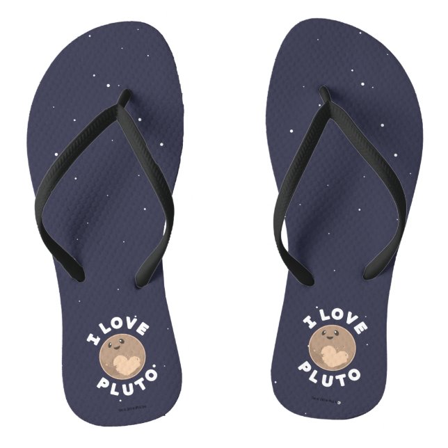 I Liebe Pluto Flip Flops (Fußbett)