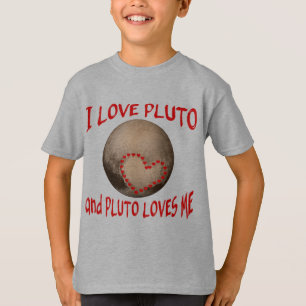 I Liebe Pluto und Pluto-Lieben ich T-Shirt