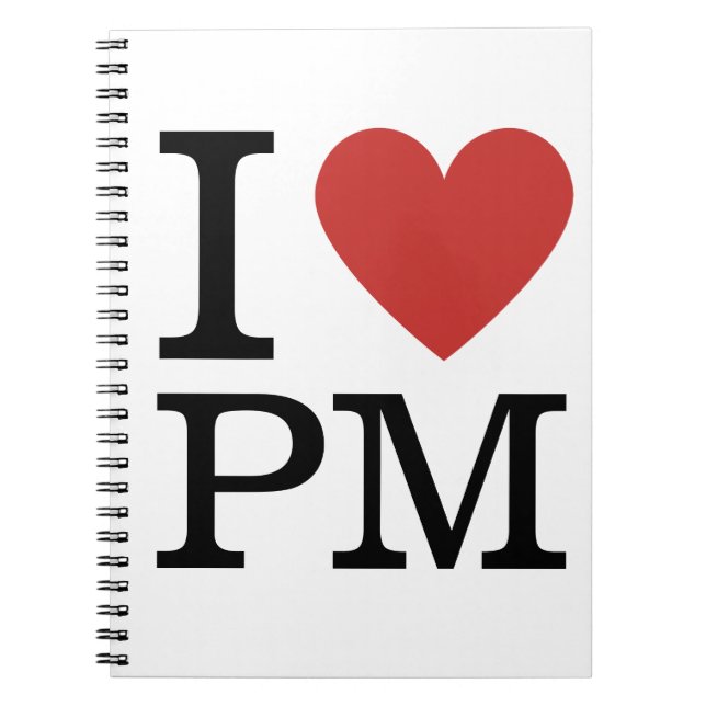I ❤️ LIEBE PM - NOTEBOOK NOTIZBLOCK (Vorderseite)