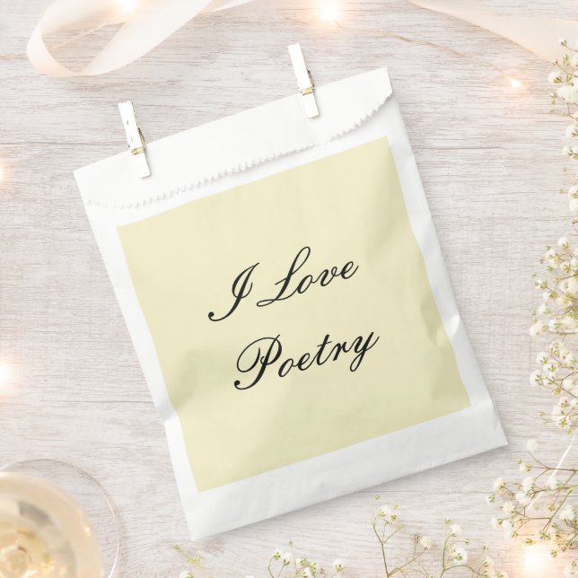 I Liebe Poetry Gefälligkeitstaschen (Creme & Black Geschenktütchen (Ausgeschnitten)