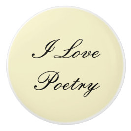I Liebe Poetry Keramik Knob (Creme & Black) Keramikknauf
