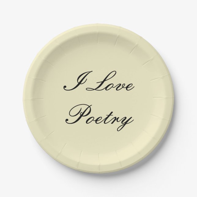I Liebe Poetry Paper Teller (Creme & Black) (Vorderseite)
