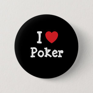 I Liebe Poker - Herzstück personalisiert Button