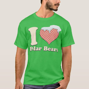 I Liebe Polar Bears Herzprämie T-Shirt