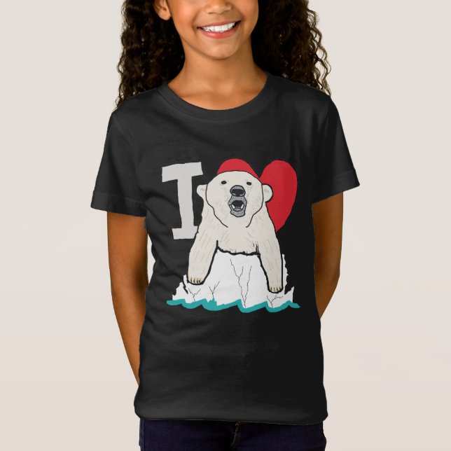 I Liebe Polar Bears T-Shirt (Vorderseite)