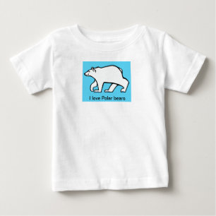 I Liebe POLAR BEARS - Tiergrafik - Arktis Baby T-shirt