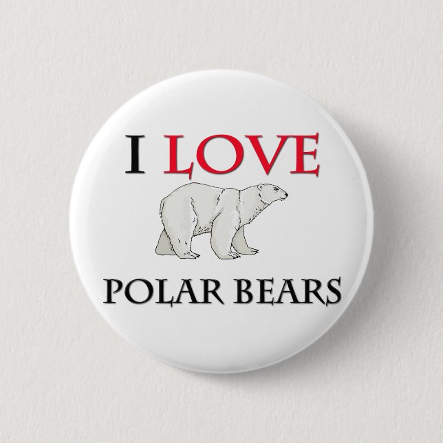 I Liebe-polare Bären Button (Vorderseite)