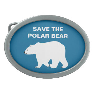 I Liebe-polare Bären - retten Sie den polaren Ovale Gürtelschnalle