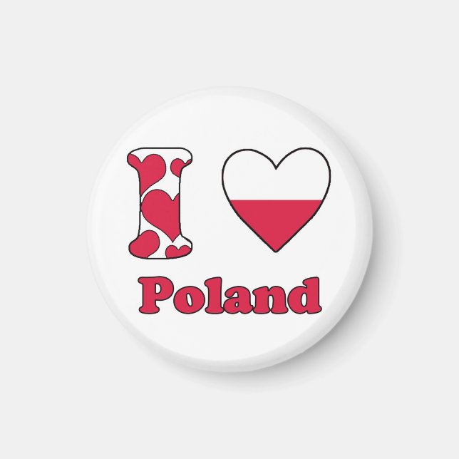 I Liebe Polen Magnet (Vorne)