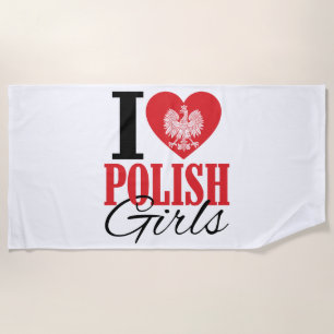 I Liebe Polish Girls Boyfriend Strandtuch