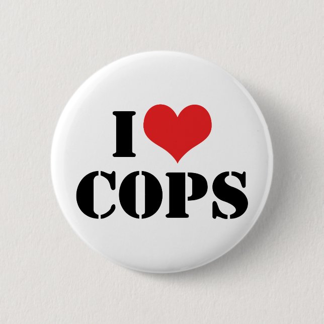 I LIEBE POLIZISTEN BUTTON (Vorderseite)