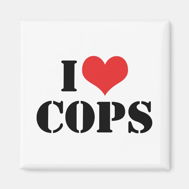 I LIEBE POLIZISTEN MAGNET (Vorne)