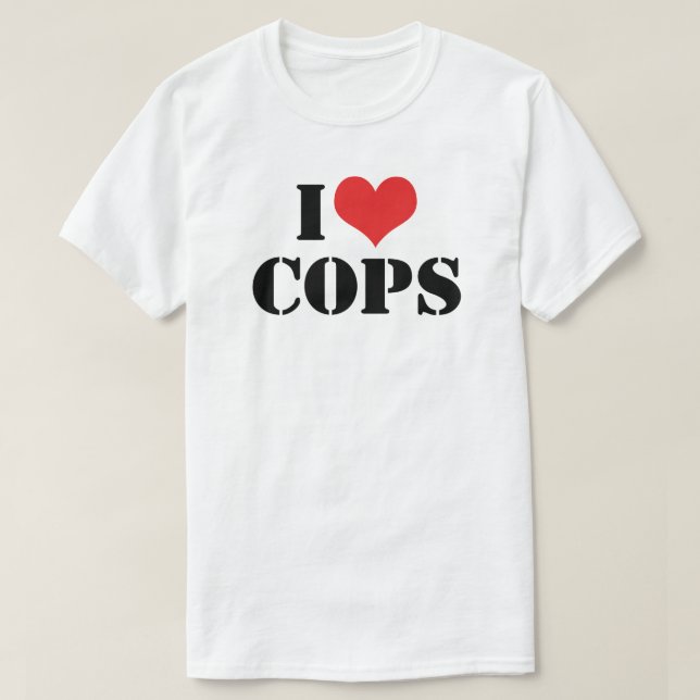 I LIEBE POLIZISTEN T - SHIRT (Design vorne)