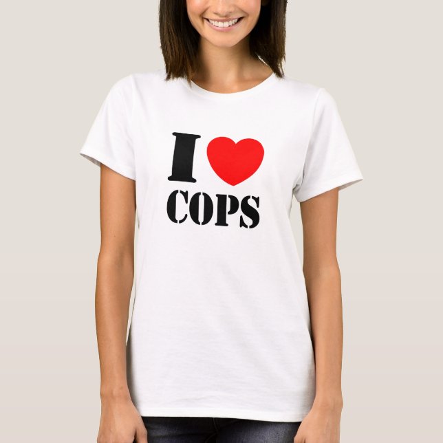 I LIEBE-POLIZISTEN! T-Shirt (Vorderseite)