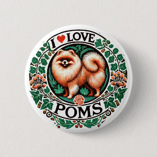 I Liebe Poms Button
