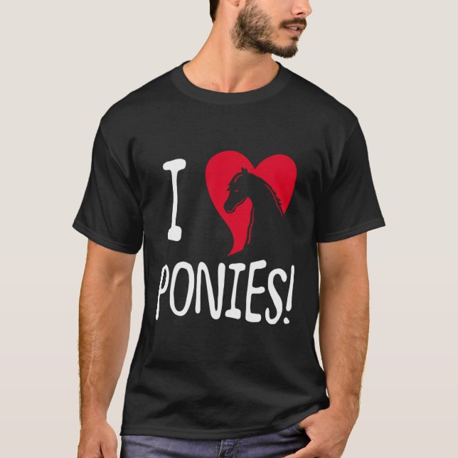I Liebe Ponies T-Shirt (Vorderseite)