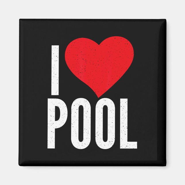 I Liebe Pool Billard Magnet (Vorne)