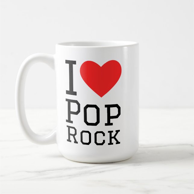 I Liebe Pop Rock Kaffeetasse (Links)