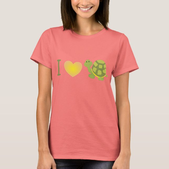 I Liebe Pop Turtle T-Shirt (Vorderseite)