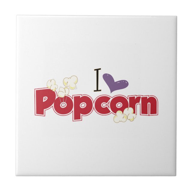 I Liebe Popcorn Fliese (Vorderseite)