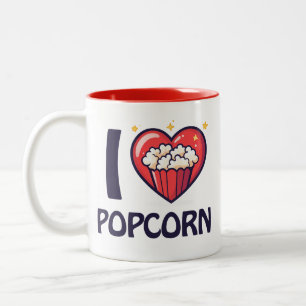 I Liebe Popcorn Zweifarbige Tasse