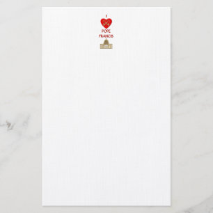 I Liebe Pope Francis Briefpapier