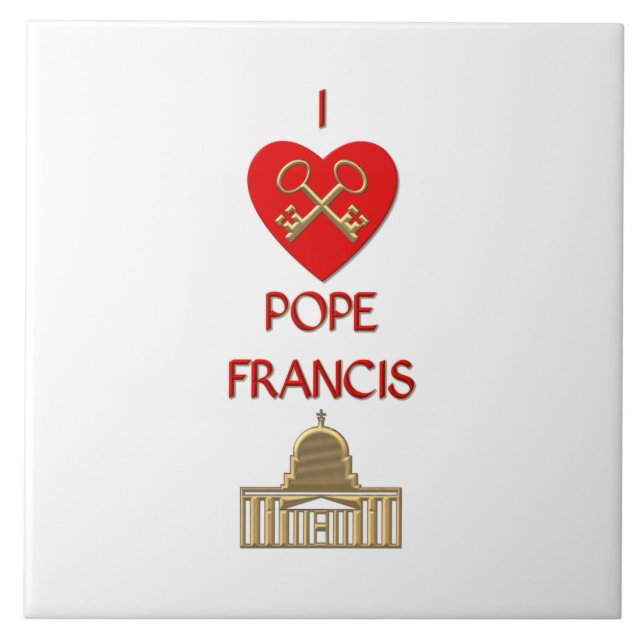 I Liebe Pope Francis Fliese (Vorderseite)