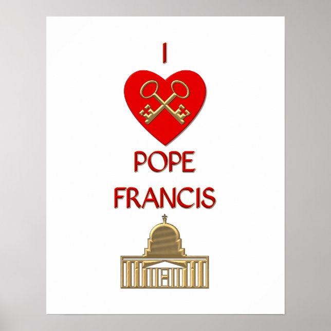 I Liebe Pope Francis Poster (Vorne)
