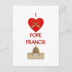 I Liebe Pope Francis Postkarte