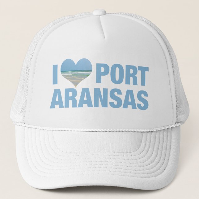 I Liebe Port Aransas Niedlich Texas Beach Truckerkappe (Vorderseite)