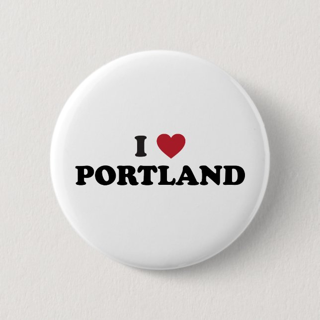 I Liebe Portland Oregon Button (Vorderseite)