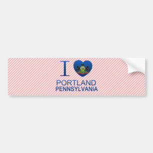 I Liebe Portland, PA Autoaufkleber