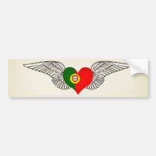 I Liebe Portugal - Flügel Autoaufkleber