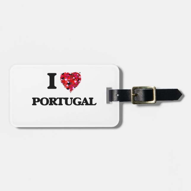 I Liebe Portugal Gepäckanhänger (Vorderseite horizontal)