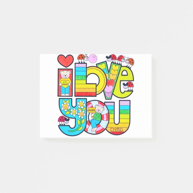 I Liebe Post-it Klebezettel (Vorderseite)