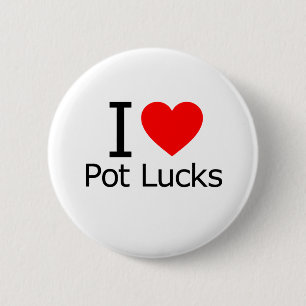 I Liebe Potlucks Button