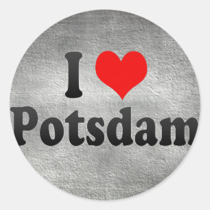 I Liebe Potsdam, Deutschland Runder Aufkleber