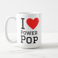 I Liebe Power Pop Quadrat Aufkleber