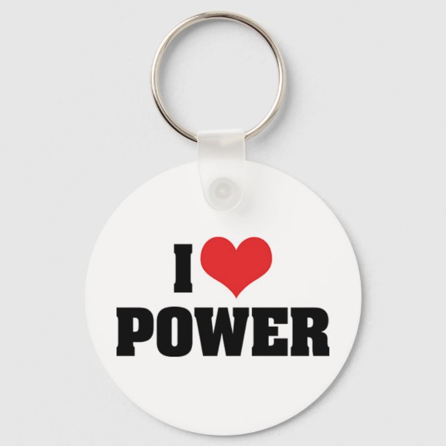 I LIEBE POWER SCHLÜSSELANHÄNGER (Vorderseite)