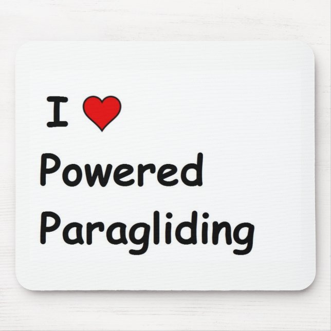 I Liebe Powered Paragliding Mousepad (Vorne)