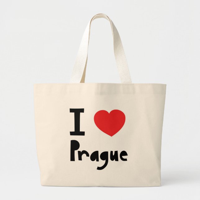 I Liebe Prag Jumbo Stoffbeutel (Vorne)