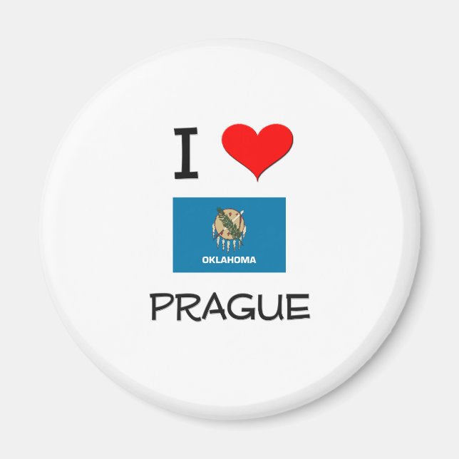 I Liebe Prag Oklahoma Magnet (Vorne)