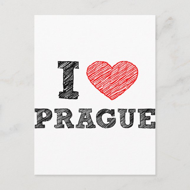 I Liebe Prag Postkarte (Vorderseite)
