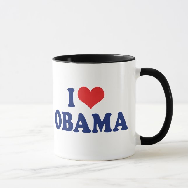 I Liebe Präsident Obama Tasse (Rechts)
